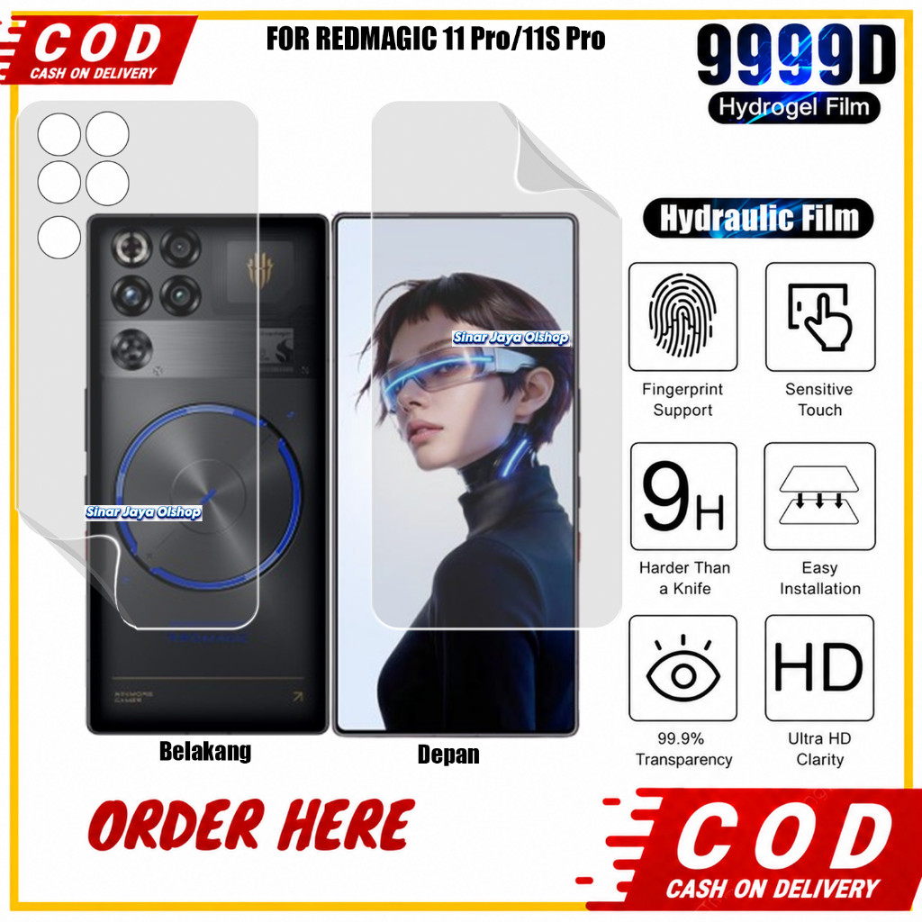 Hydrogel Clear/Spy Nubia REDMAGIC 11 Pro/REDMAGIC 11S Pro Anti Gores Anti Jamur Depan Belakang Hp