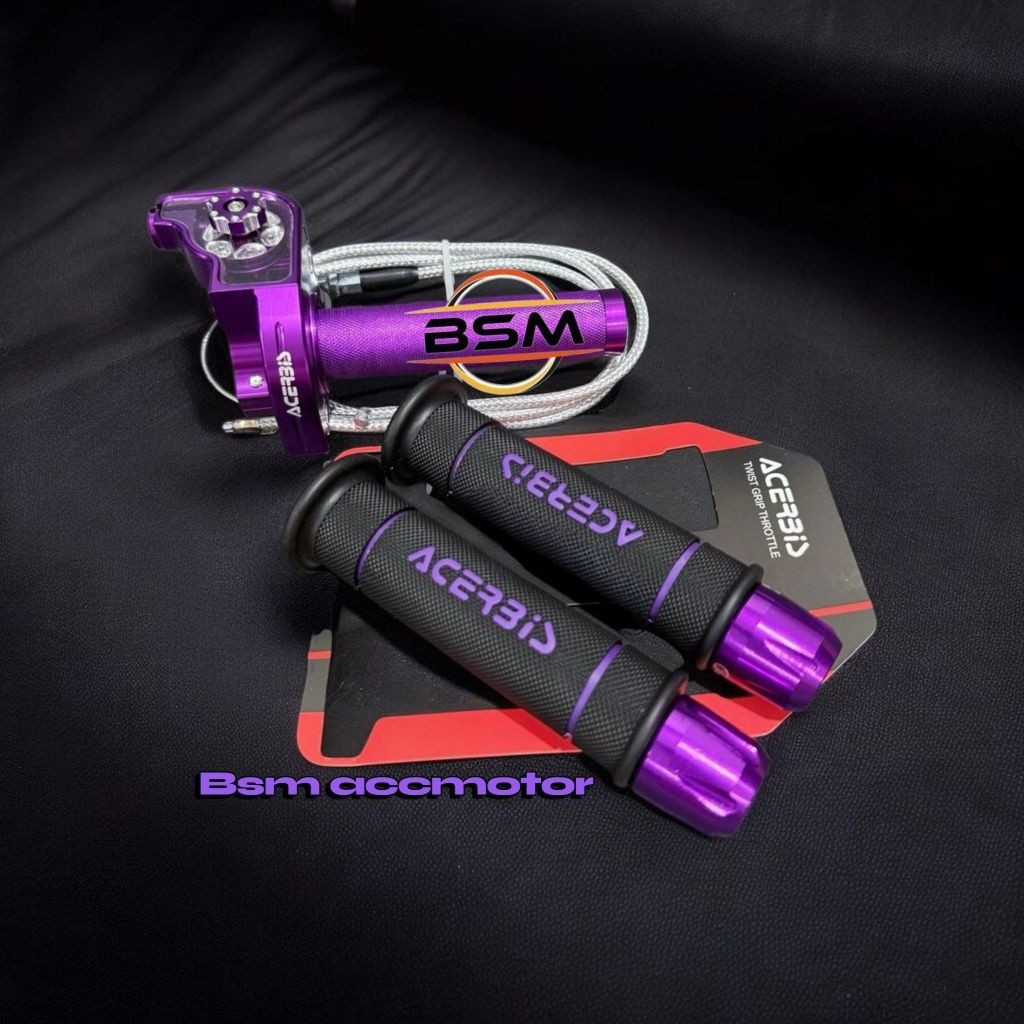 GAS SPONTAN ACERBIS+GRIP ACERBIS+JALU STANG CNC 3in VARIASI BSM.