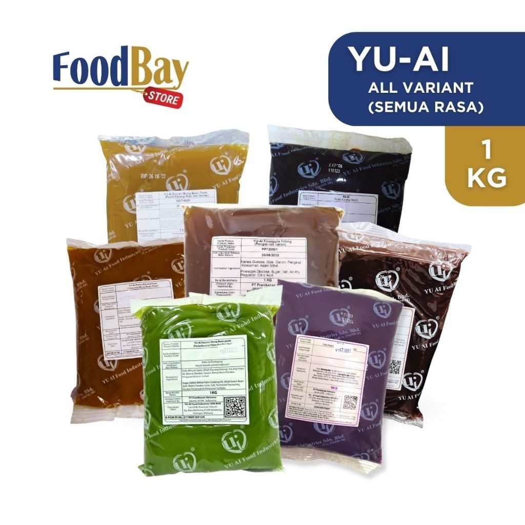 YU-AI - Paste / Pasta Filling Mung Bean 1Kg [ALL VARIANT]