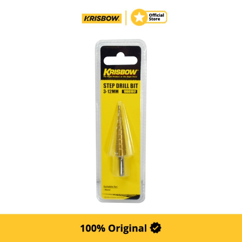 Krisbow Mata Bor Step Drill 3-12 mm Drill Bit Mata Drill Ujung Bor Bit Bor