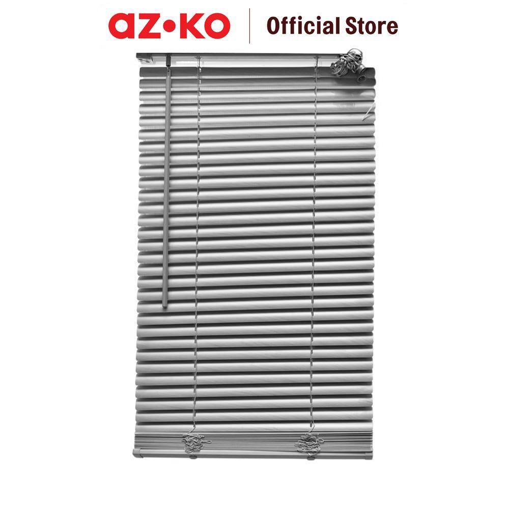 AZKO Forhom Venetian Blind Aluminium 120x220 cm - Silver Blind Horizontal Kerai Jendela Blinds Slat 