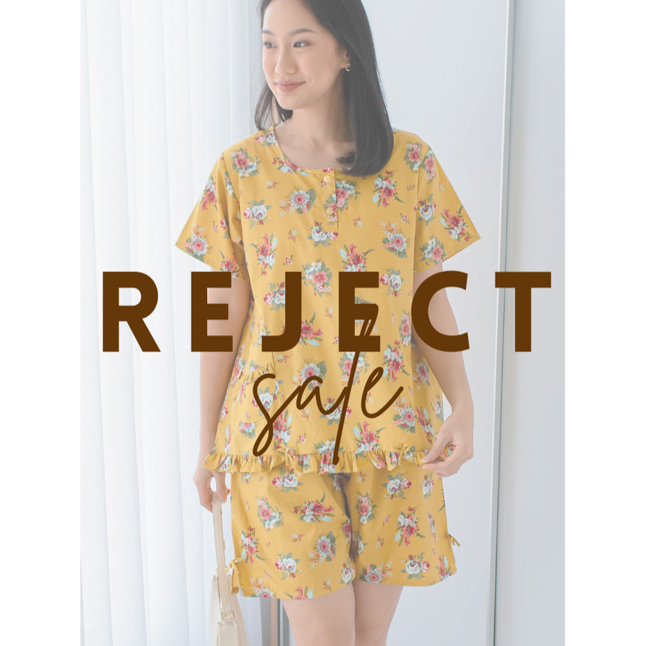 SUNLY - Reject - Piyama Katun Lengan Pendek Celana Pendek Ld 104
