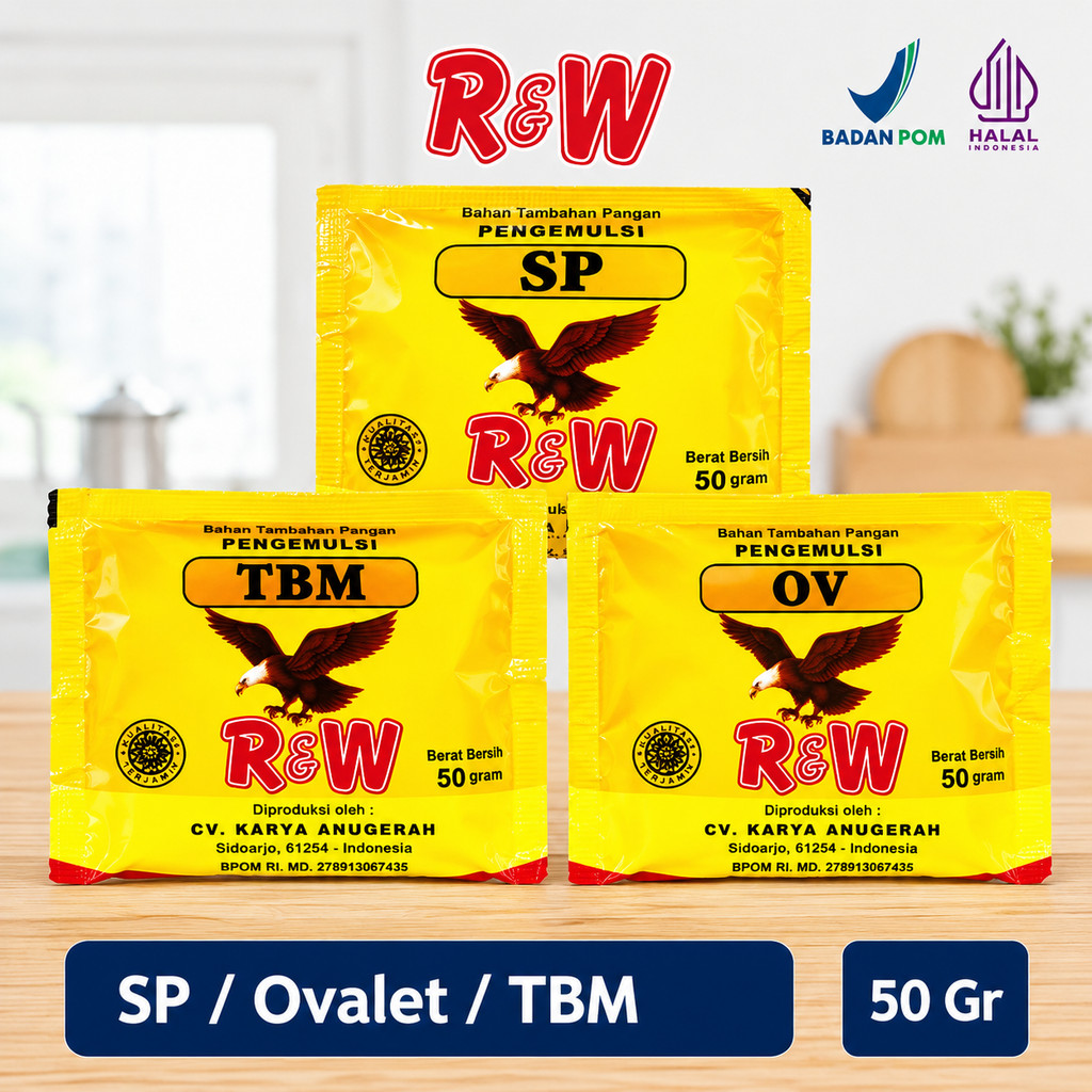 R&W Rajawali Pengembang Kue SP Ovalet TBM Sachet 50 gr