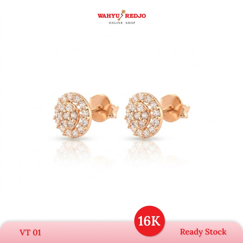 WAHYU REDJO - ANTING EMAS 6K  MODEL TUSUK MATA BULAT TIMELESS & DAILYWEAR (NON PMR)