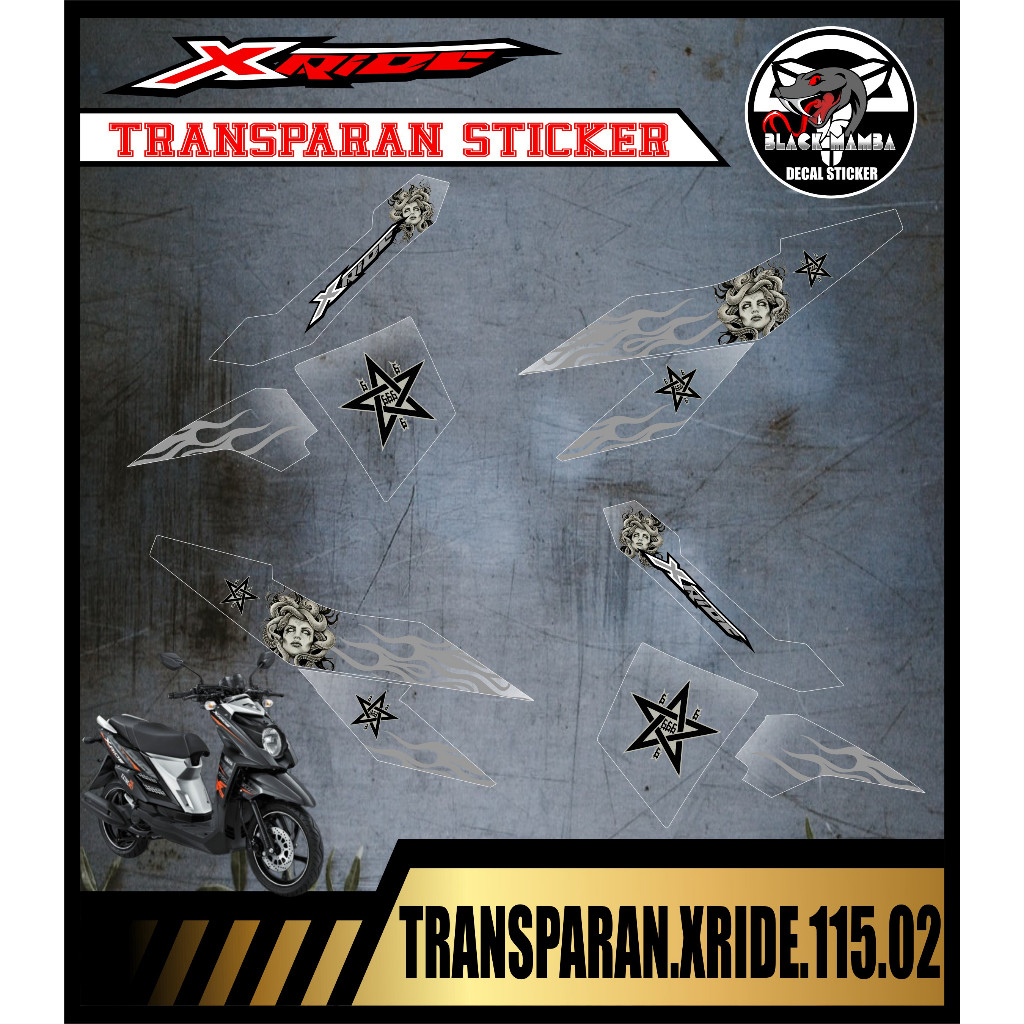 STRIPING XRIDE 115 TRANSPARAN VARIASI XRIDE 115 CODE 02