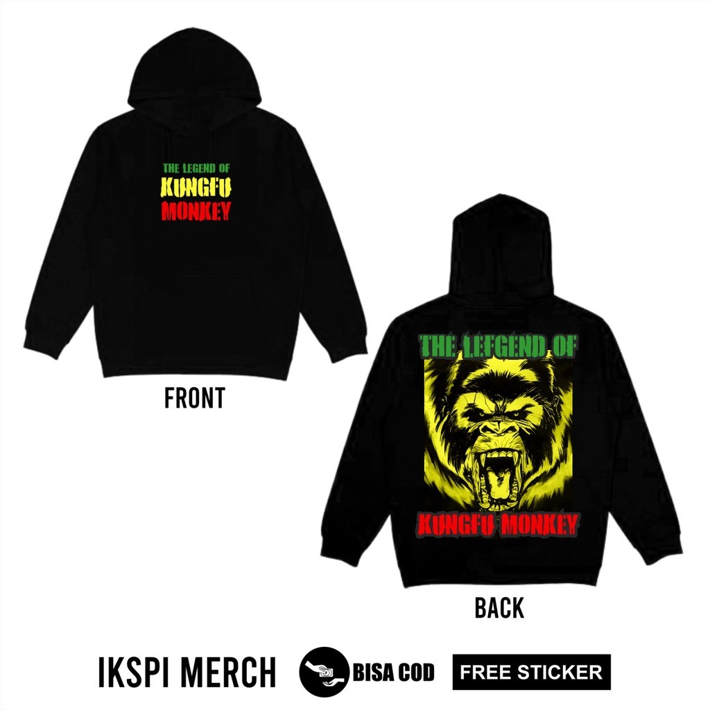 HOODIE IKSPI KERA SAKTI THE LEGEND OF KUNGFU MONKEY  -IKSPI HOODIE IKSPI TERBARU - HOODIE KERA SAKTI