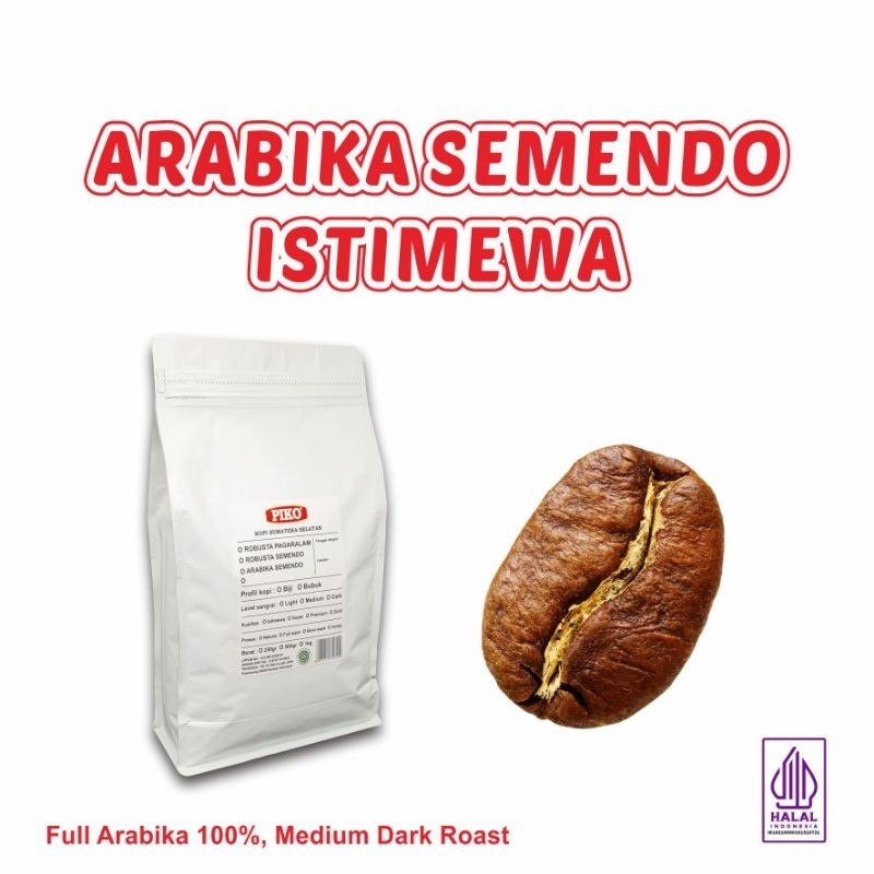 

Kopi Arabika Semendo Istimewa 1kg Biji Kopi Bubuk Piko