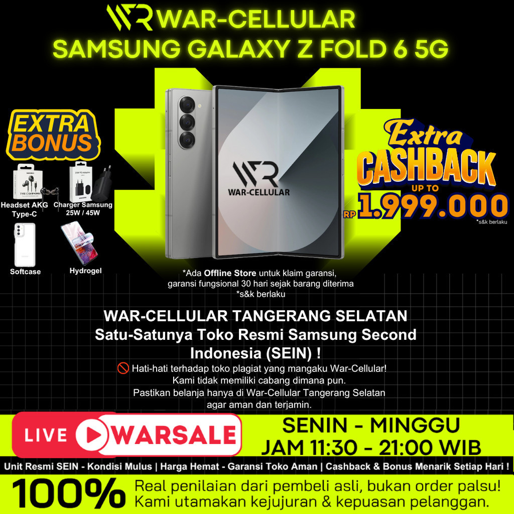 SEIN | SAMSUNG Z FOLD 6 / 5 / 4 5G 12/256GB 12/512GB 12/1TB SECOND RESMI INDONESIA | BUKAN HP INTER
