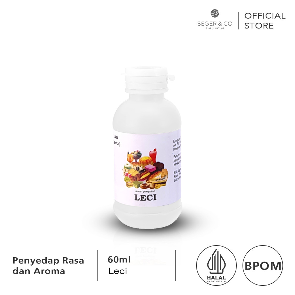 Seger & Co Leci Essence Pasta Perisa Makanan 60ml | Bahan Tambahan Pangan Makanan & Minuman Halal Fo