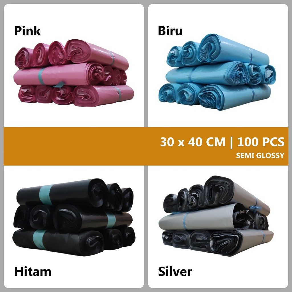 GF - POLYMAILER 30x40 (100 PCS) - Kantong Plastik Olshop Packing Polimailer Online Shopping Bag Lem 