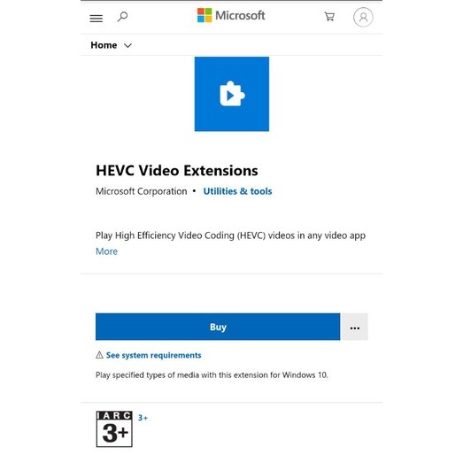 Gift Cards Apps Microsoft Store Region Indo HEVC Video Extensions