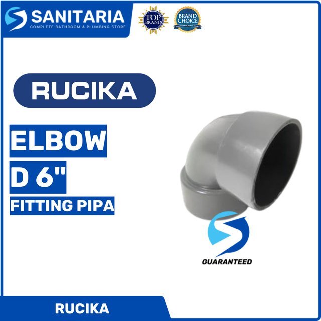 Elbow D 6" Rucika/Knie D 6" 90 Rucika/Fitting Pipa Rucika