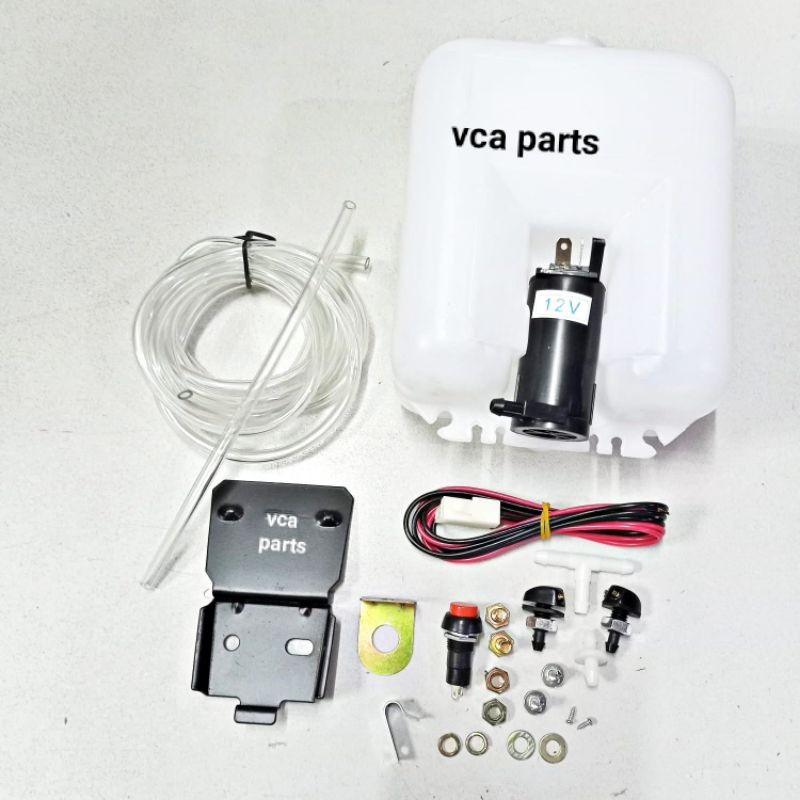 Tabung Air Wiper Mobil Komplit Dinamo Washer 12v Universal