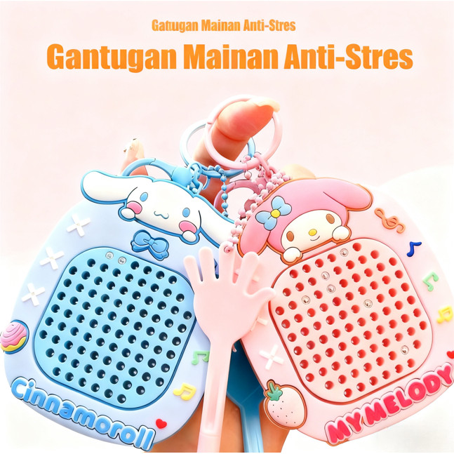 Gantungan Kunci Kuromi Magnetic Drawing Keychain Creative Gantungan Kunci Lucu Gantungan Kunci Unik 