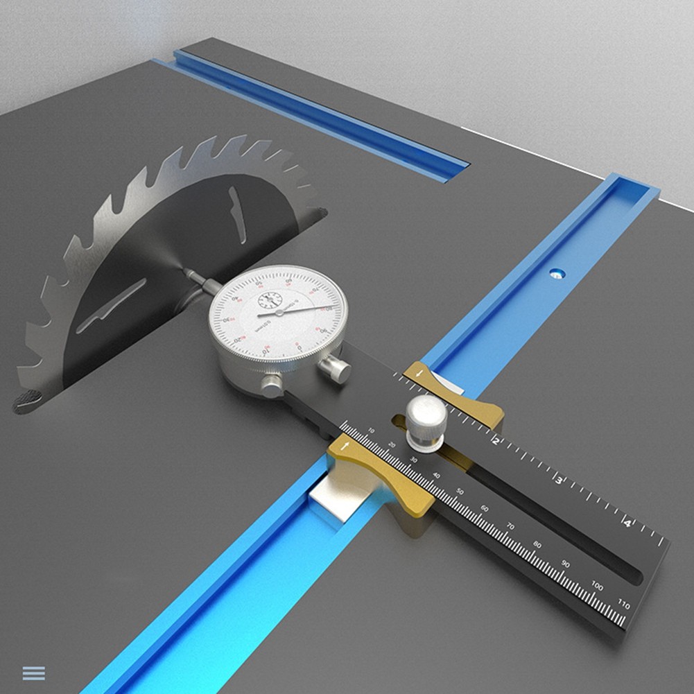F-T Table Saw Dial Gauge Corrector Aluminum Alloy Woodworking Tool About 230Mm Long For Saw Table Sa