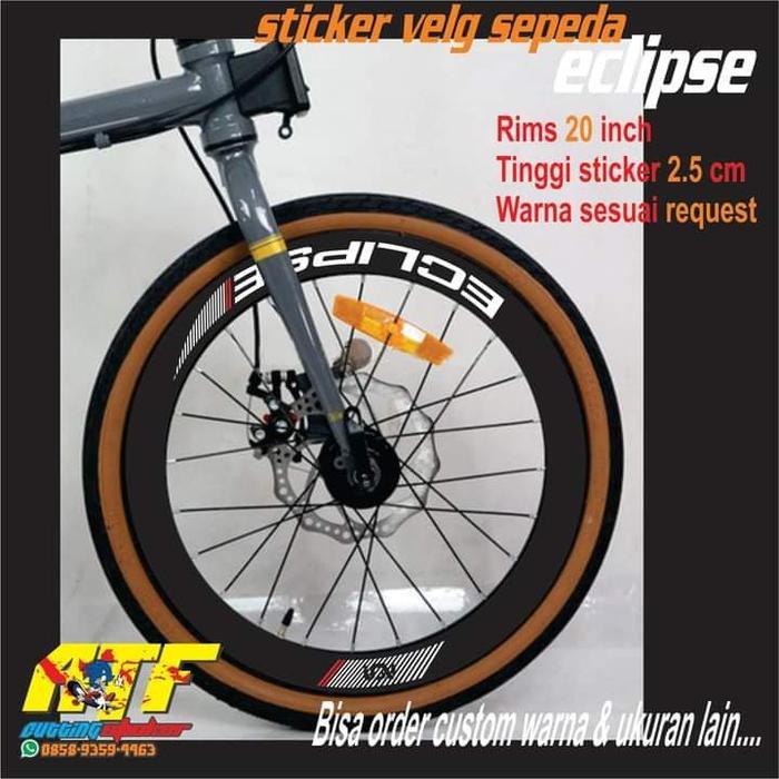 sticker velg sepeda / sepeda eclipse Terlaris