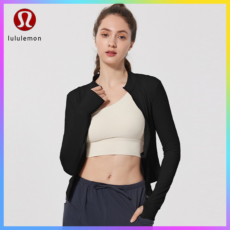 Lululemon Jacket Jaket Olahraga Wanita Yoga Jacket Exercise Sunscreen Coat With Side Pockets Yc311