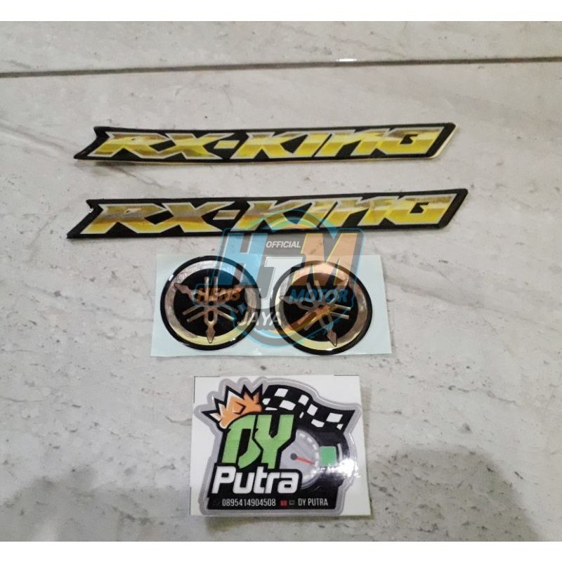 EMBLEM TIMBUL RX KING TAHUN 2007-2008 WARNA KUNING NON ORI KUALITAS BAGUS MIRIP ORI PREMIUM QUALITY