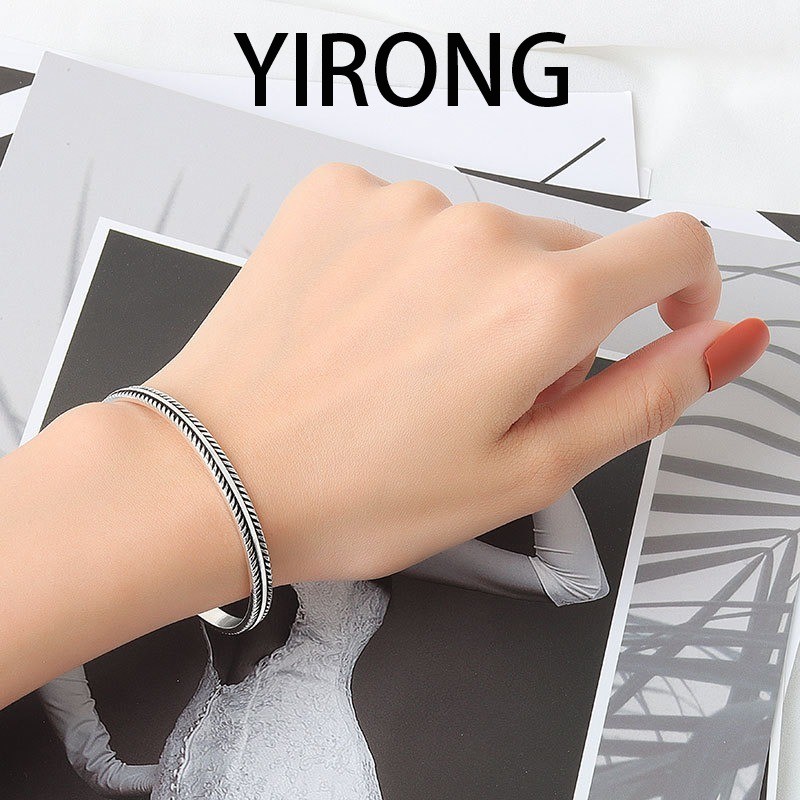 YIRONG Gelang Serbaguna dengan Kepribadian Daun Bulu Vintage