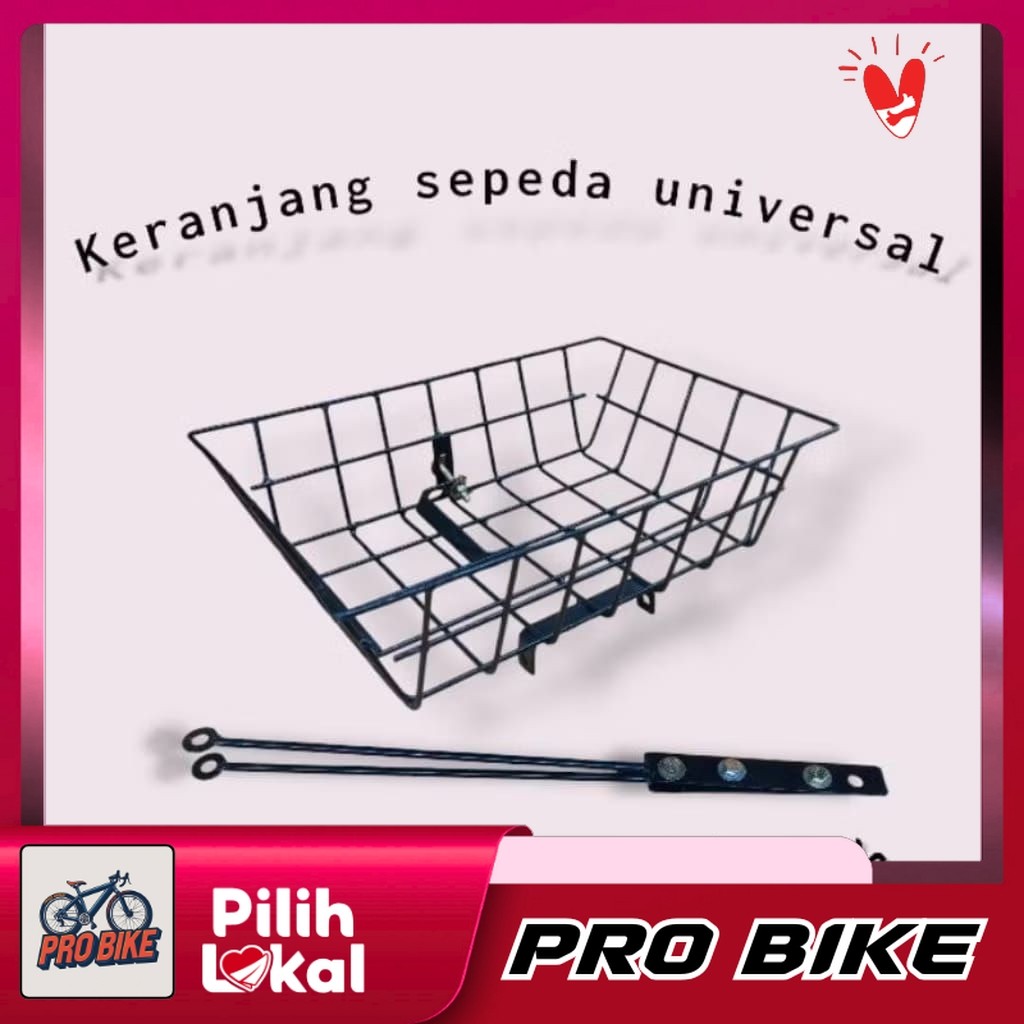TERBARU KRANJANG RAK BESI SEPEDA DEPAN SEPEDA COMMUTER FULLSET FRONT RACK GRATIS ONGKIR