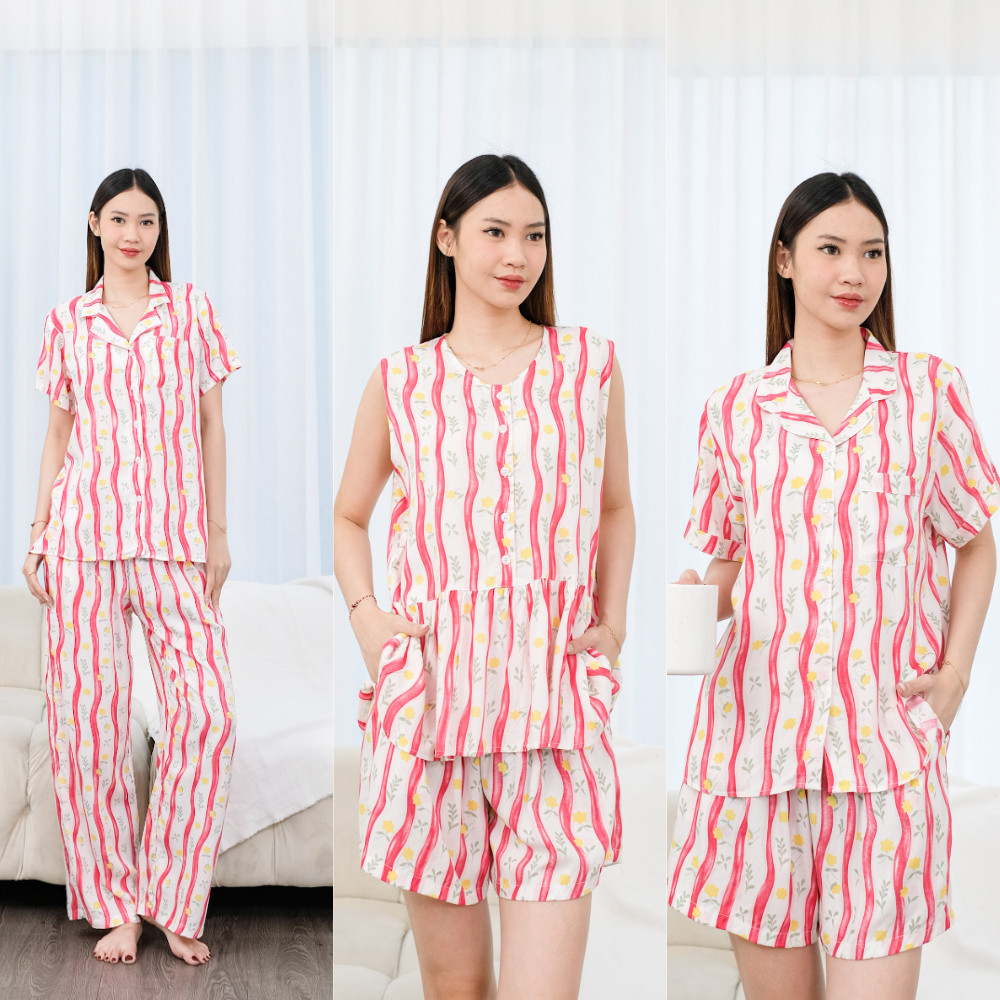 RUFEN / Setelan Baju Tidur Wanita Dewasa Premium Bahan Rayon