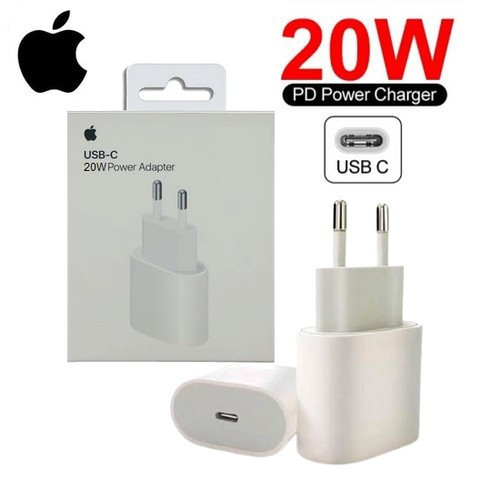 ADAPTER CHARGER APPLE IPHONE USB-C ORIGINAL TAM KEPALA CAS ADAPTOR POWER CHARGER I-PHONE 20W100% ORI