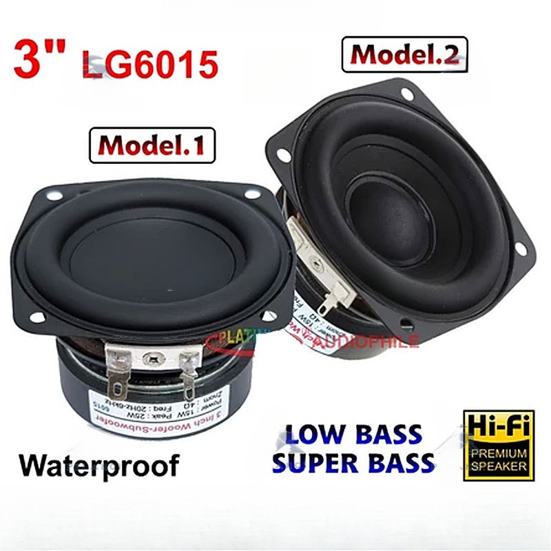 Speaker 3 inch LG-6015 Super Bass 4 ohm 15W-25W Woofer Subwoofer