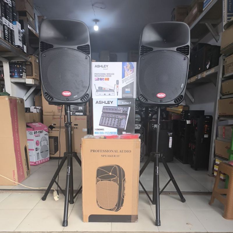 PAKET KARAOKE BARETONE MAX15MB ACTIVE SPEAKER