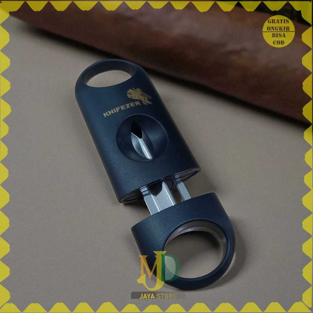 KNIFEZER Pemotong Rokok Cerutu Cigar Cutter Guillotine Blade V Cut - 0810S -MJD-