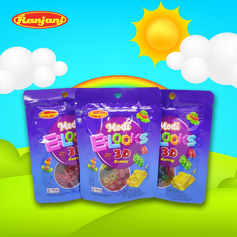 Ranjani Modi 3D Blocks Gummy Jelly Permen Bentuk Jeli Balok 40g