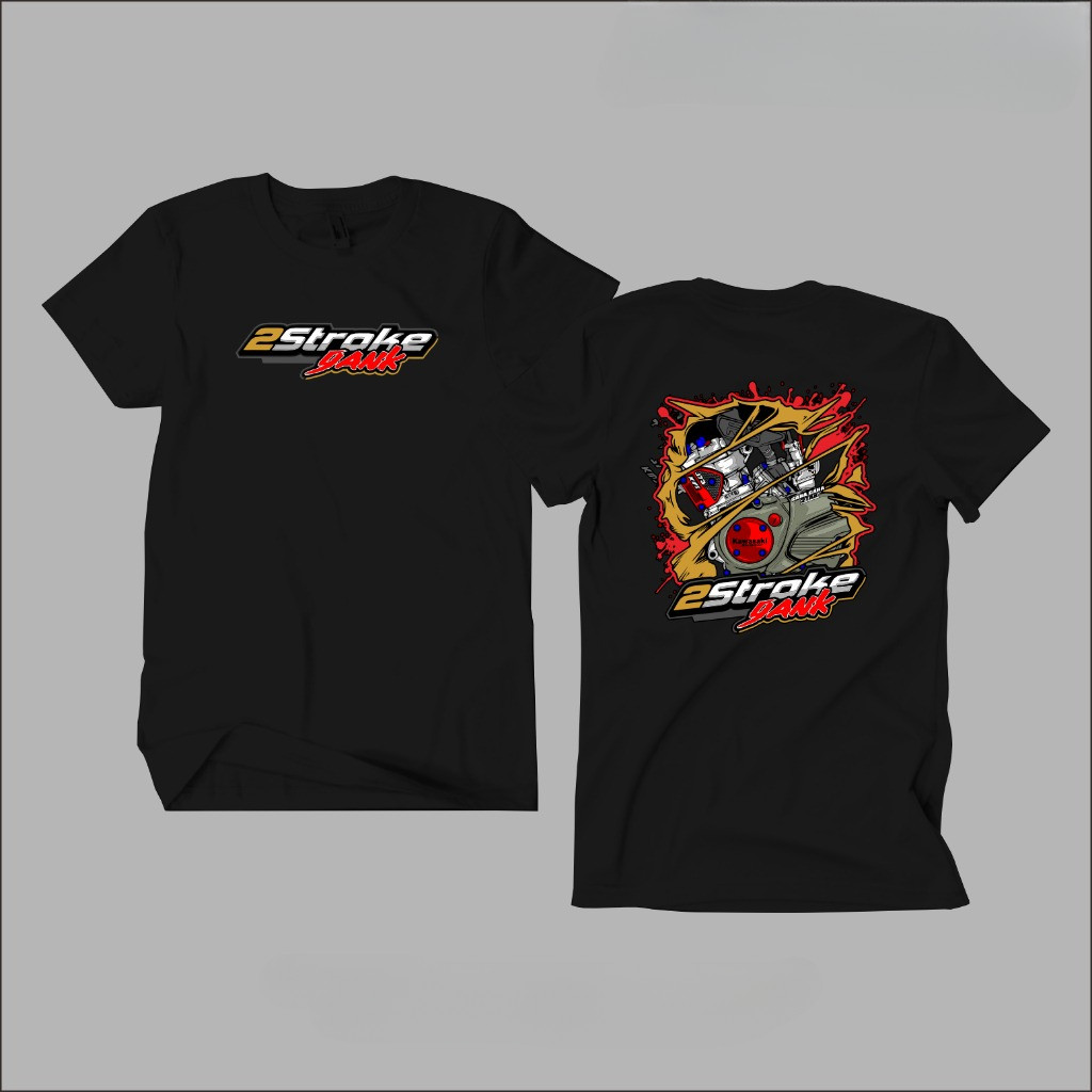 KAOS T-SHIRT 2 STROKE GANK ENGINE / Kaos 2stroke gank / kaos twostroke gank / kaos two stroke gank