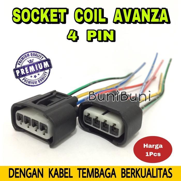 Socket Soket Coil / Koil Mobil Avanza / Xenia / Innova / Rush / Terios / Vios / Granmax Dengan Kabel