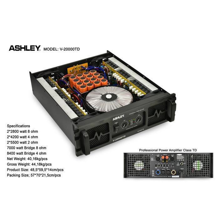 POWER AMPLIFIER ASHLEY V20000TD V 20000TD ORIGINAL