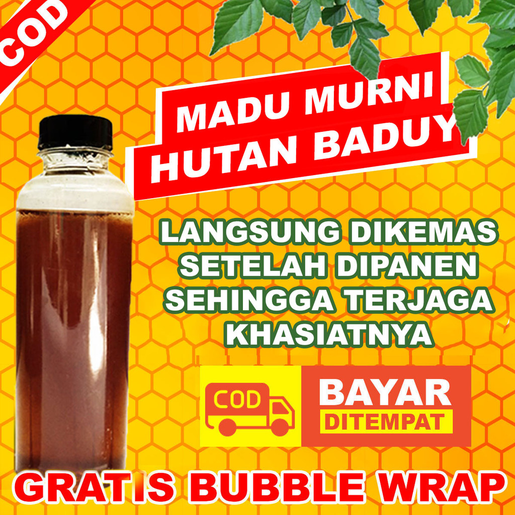Madu Hutan Asli - Madu Hutan Lindung Suku Baduy - Madu Murni 100% Tanpa Campuran - Madu botol kecil 