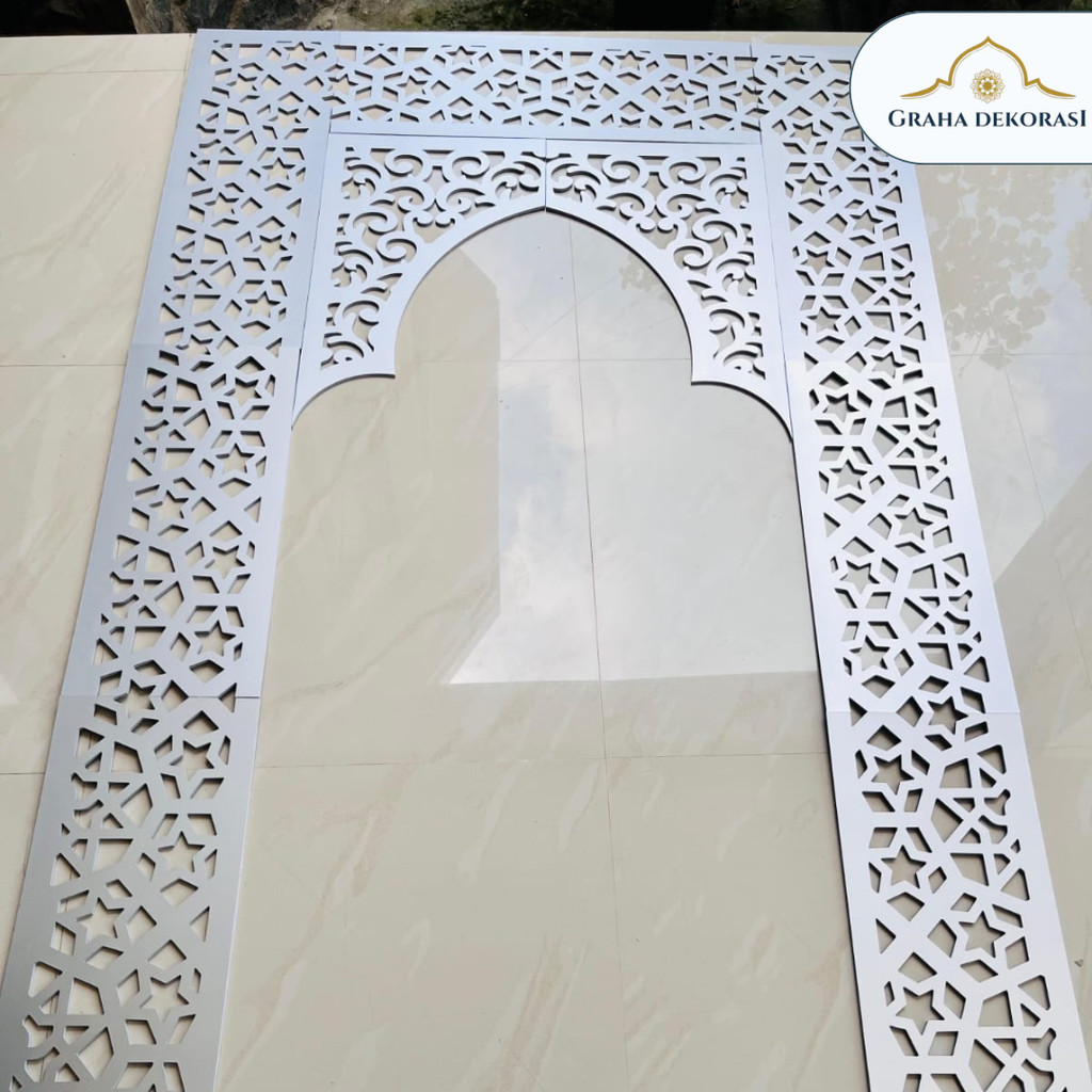 Mihrab Rumah Hiasan Dinding Estetik Mihrab Mushola Rumah Minimalis Mihrab Mushola Rumah Bahan PVC Bo
