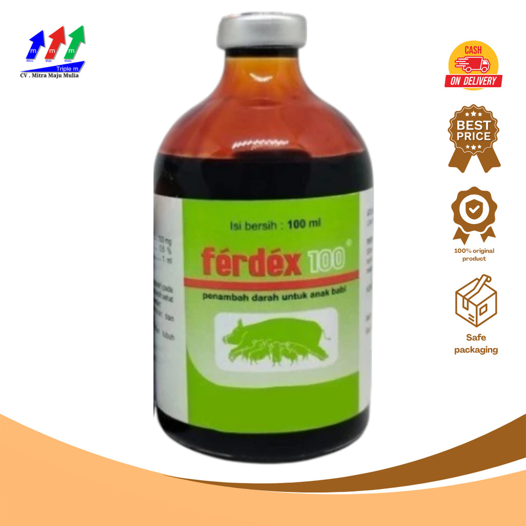FERDEX 100 ml FERDEX PLUS 100 ml Penambah Darah Anak Babi Zat Besi Hewan Ternak Penguat Stamina