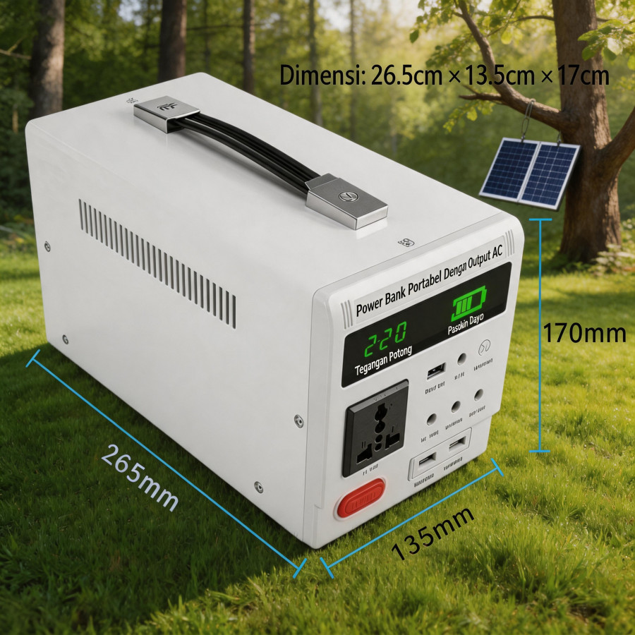POWER STATION PORTABLE SOLAR GENERATOR POWER BANK AC DC