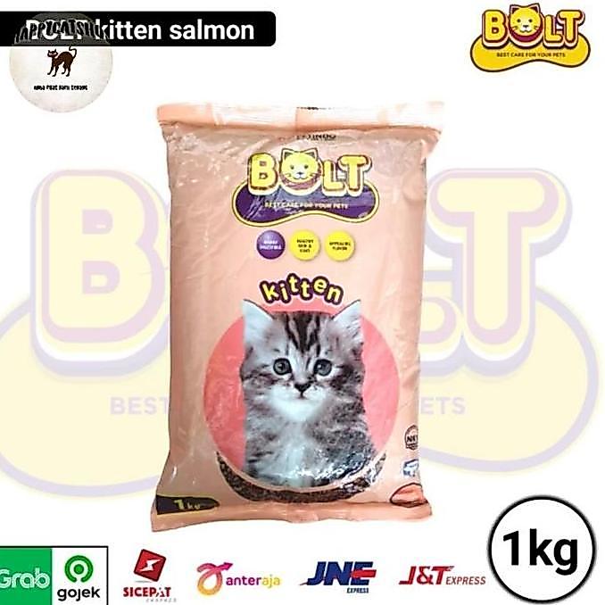 makanan kucing kitten bolt 1 kg salmon- makanan kucing kitten bolt
