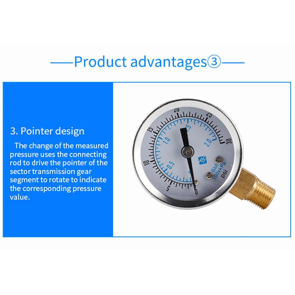 18in Air Compressor Gauge 38in Outside ameter Air Pressure Gauge All Purpose