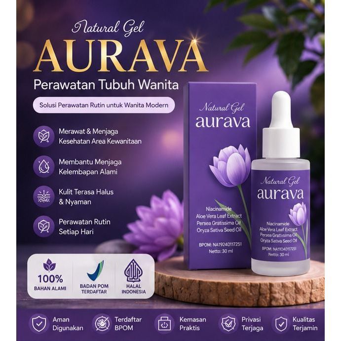 READY STOK  AURAVA NATURAL GELL Aurava Natural Gel Serum Pencerah Miss v pengharum miss V 30ml ~choc