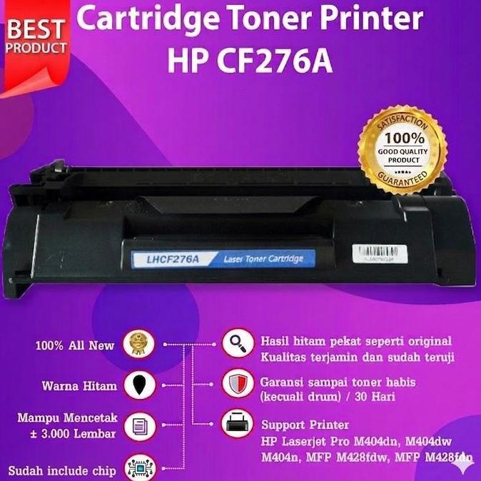 Toner Cartridge Compatible CF276A 76A Printer M404dn M404dw M404n