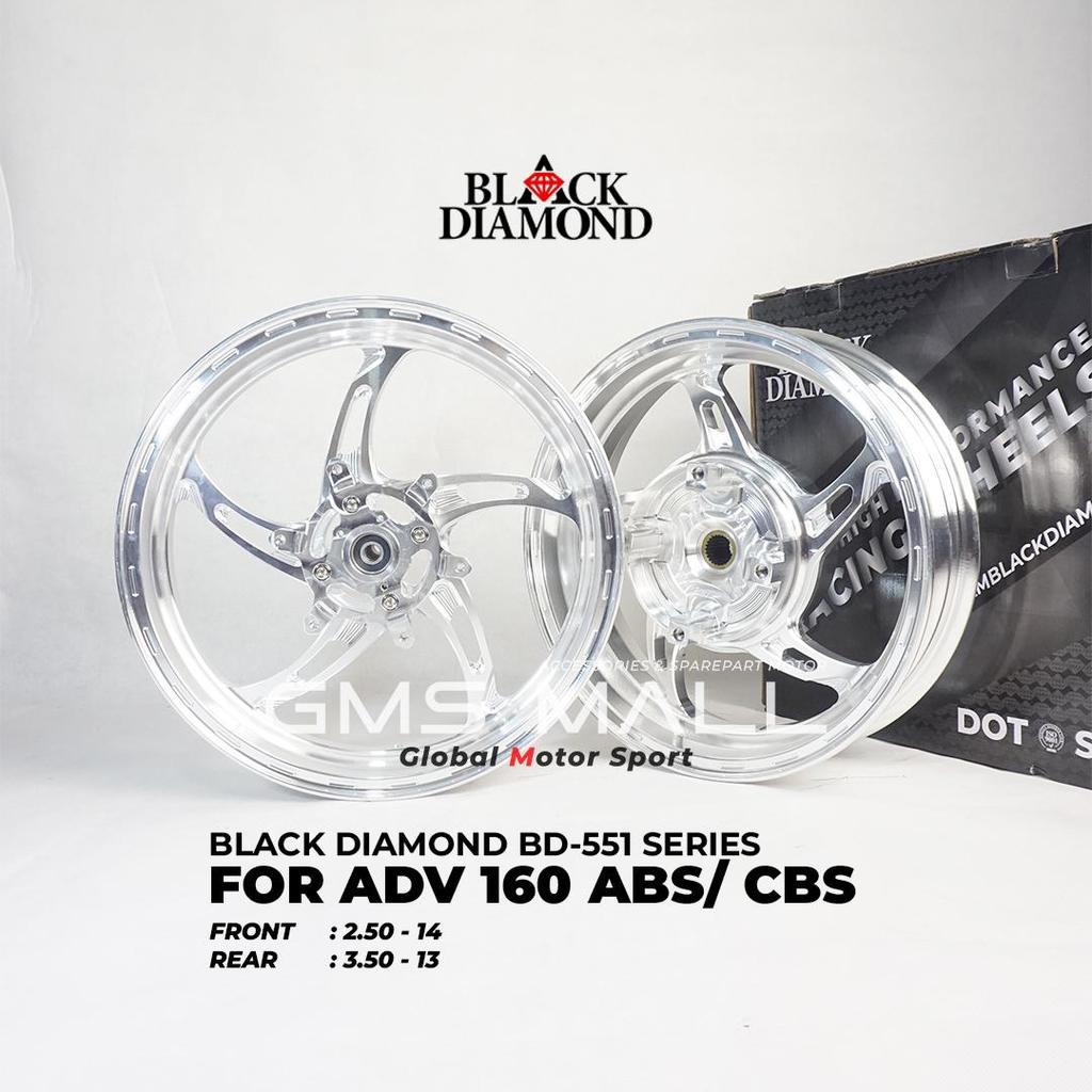 Velg Racing Black Diamond BD-551 Series Honda ADV 160 ABS CBS - Velg CNC ADV160 Premium