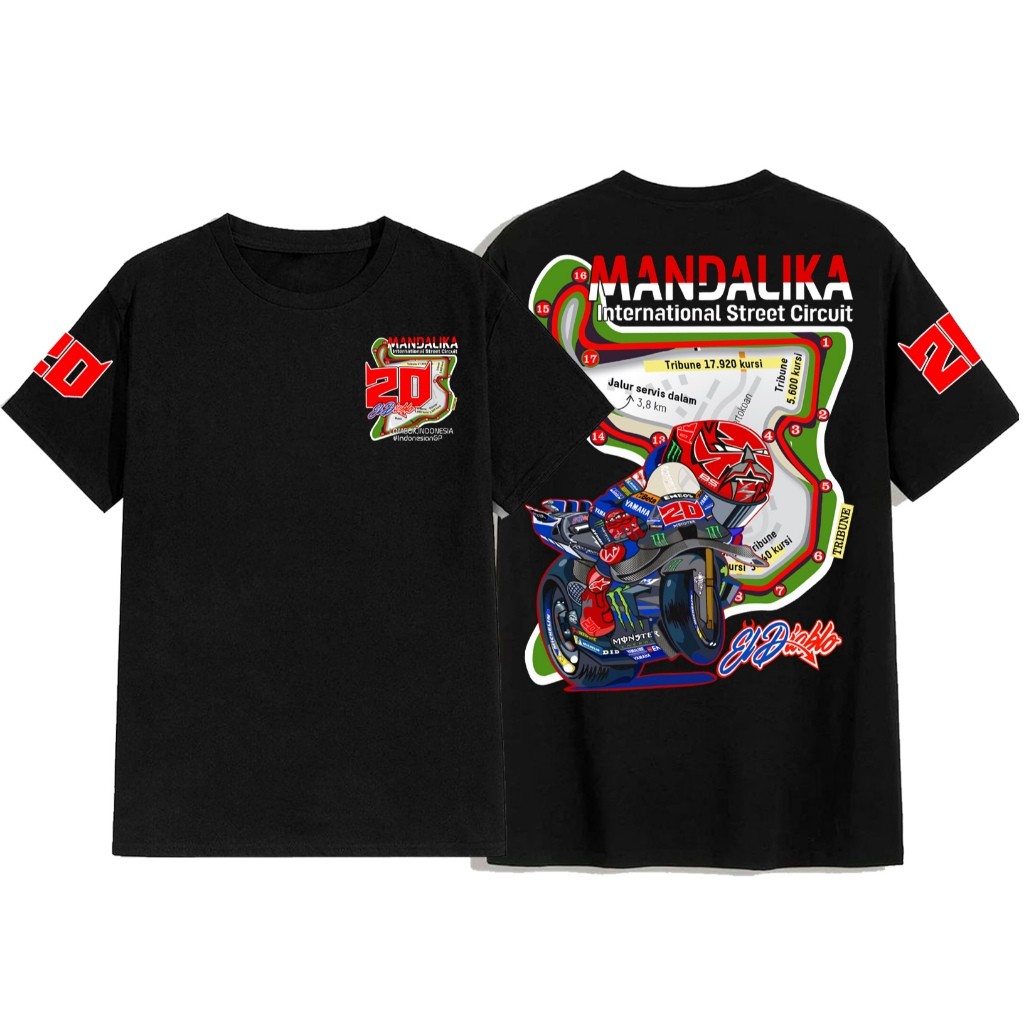 BAJU KAOS Fabio Quartararo / EL DIABLO UPDATE MANDALIKA/KAOS MOTOGP KAOS UNTUK PRIA/WANITA