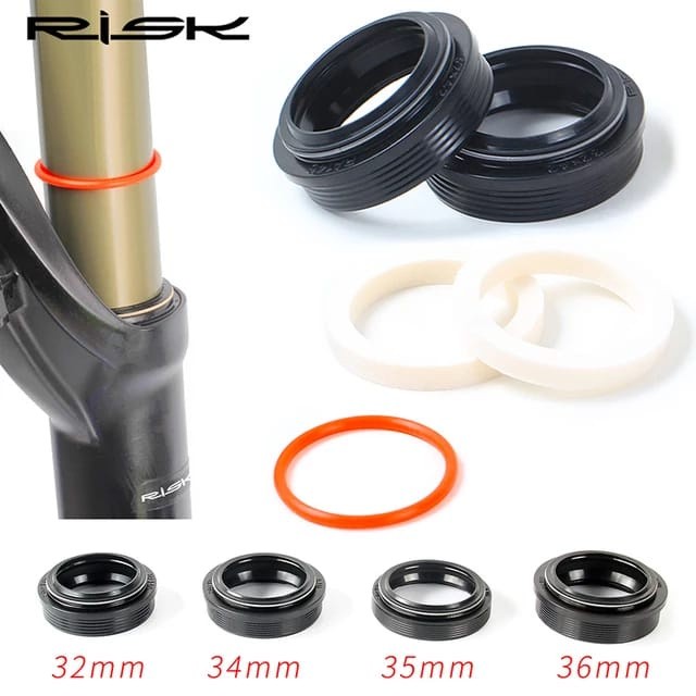 Foto Risk Dust seal kit fork stanchion 32 34 35 36 mm untuk SR Suntour Rockshox Fox sepeda mtb