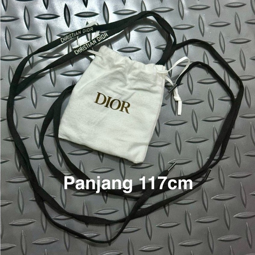 tali sepatu dior original/shoes lace dior/ dustbag dior asli