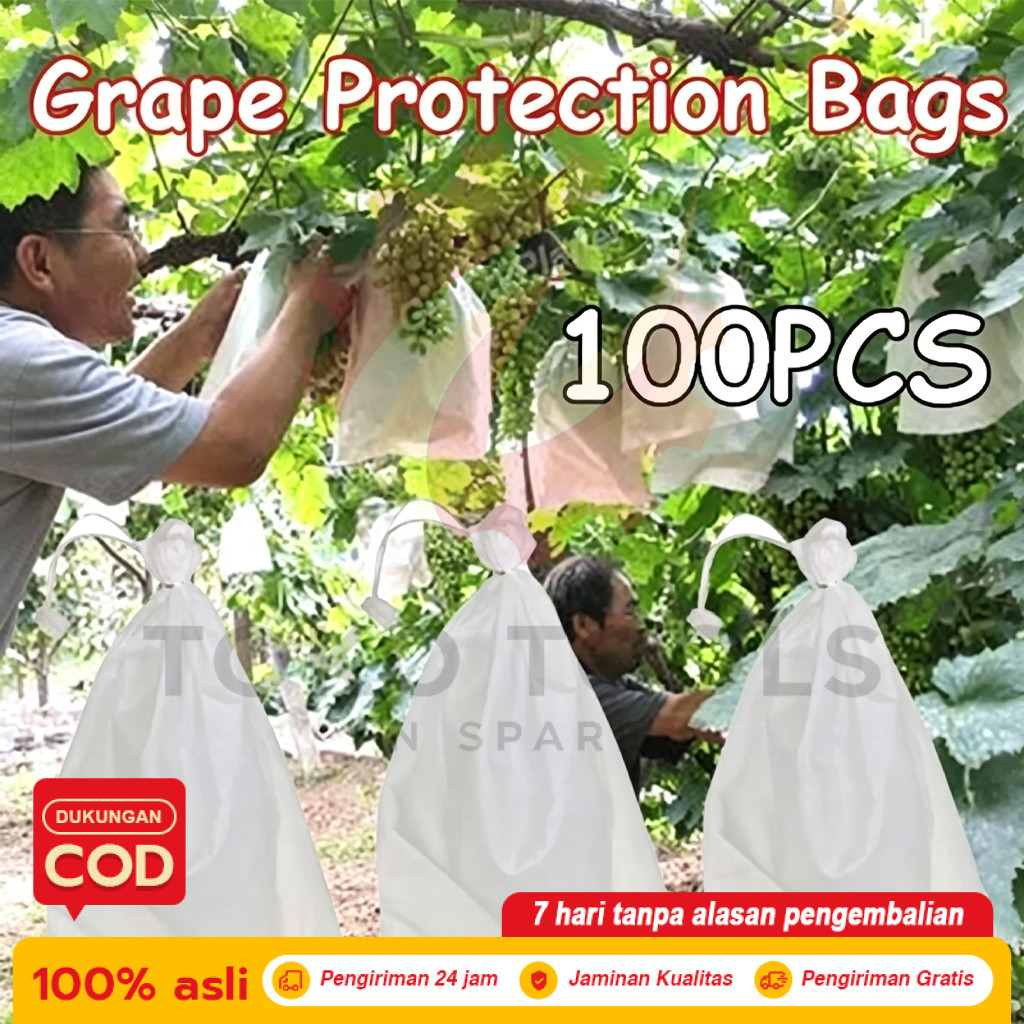 100PCS Fruit Cover/Pembungkus Buah/Fruit Cover Anti Serangga/Fruit cover net jaring transparan pembu