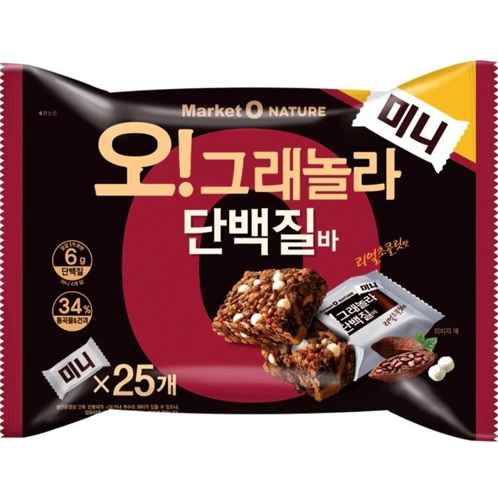 Market O Granola Bar Kakao Lactobacillus Protein Bar Korea - 12 Pcs