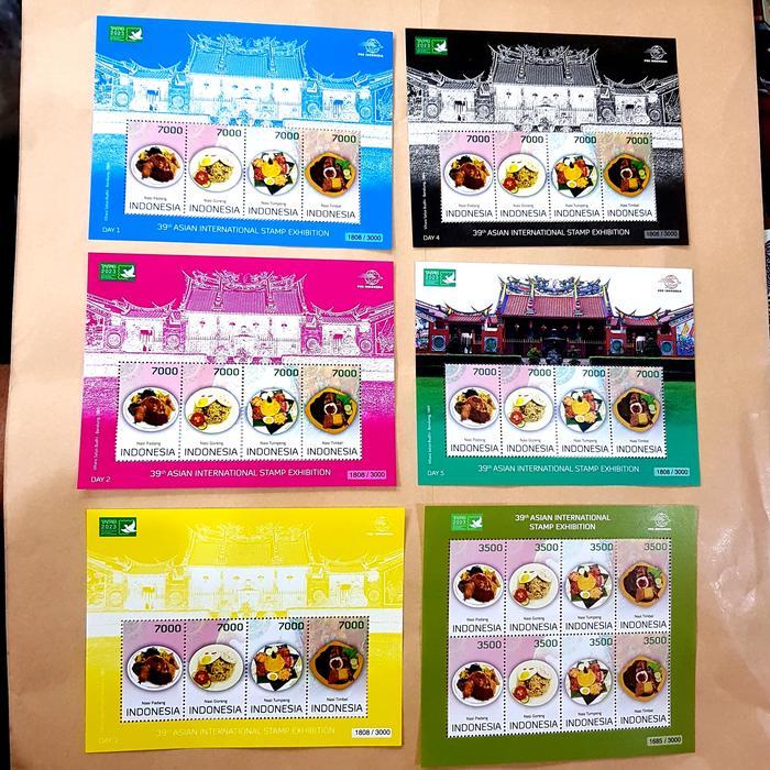 Prangko INDONESIA TERBARU. MAKANAN. PAMERAN TAIPEI 2023. 7 lbr MS