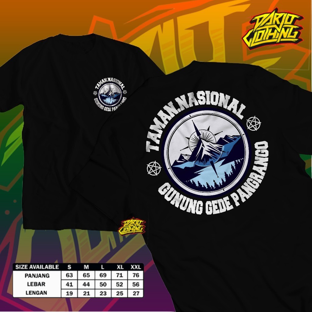 BAJU GUNUNG / KAOS GUNUNG / BAJU GUNUNG GEDE PANGRANGO / KAOS OUTDOOR