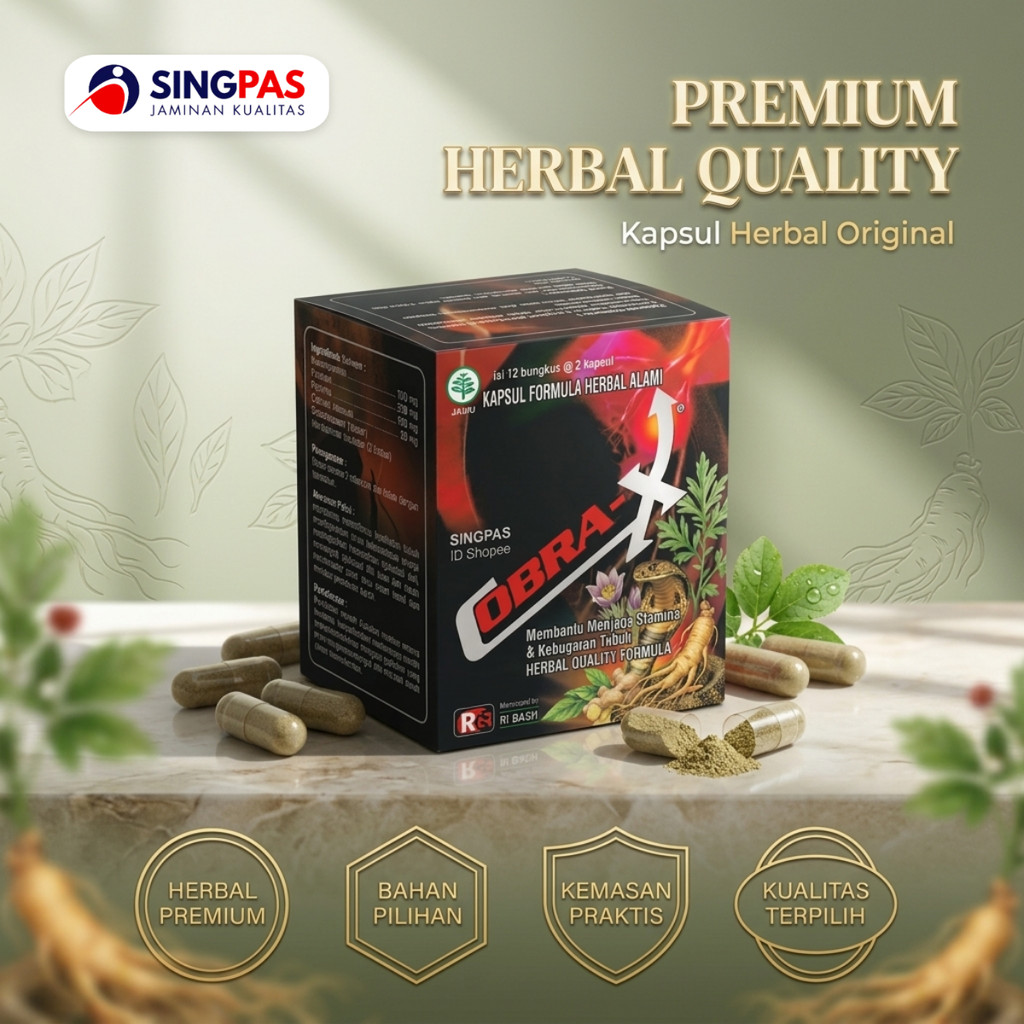 Herbal Premium COBRA X 12 Sachet Isi (24 Kapsul)
